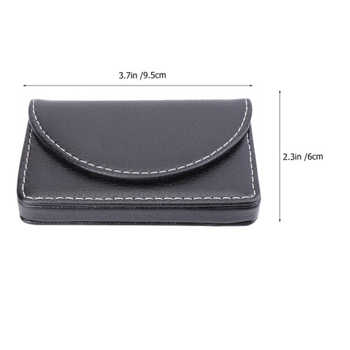 1PC Business Holder Simple PU Portable Business Case Name Holder Case (Black) - Afbeelding 8 van 12