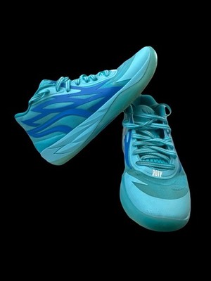 LaMelo Ball PUMA shoes MB.02 Rookie Of The Year Blue Lagoon Size 9.5 Blue/Teal