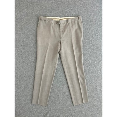 Canali Pants Kei Men 38 Tan Wool Trousers Slacks Italy Luxury Sartorial Business