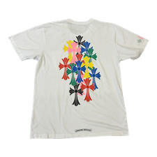 Size L Chrome Hearts Multi Color Cross Cemetery T-shirt White