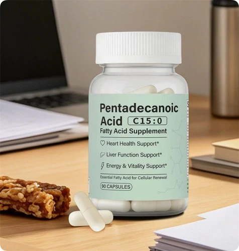 Pentadecanoic Acid Capsules, C15:0 Fatty Acid Supplement – Pure Plant-Based