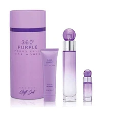 Perry Ellis Ladies 360 Degrees Purple for Women Gift Set Fragrances 844061012837