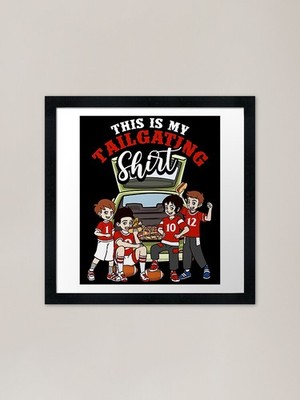 Heckklappe Party Fußball BBQ Grillin gerahmtes Wandbild Poster Leinwanddruck Bild