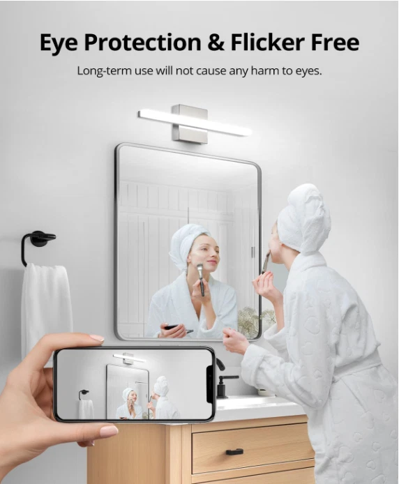 Lámpara De Tocador Para Mueble De Baño Y Espejo IP44 Lámpara De Baño Aluminio US Foto 4 de 4