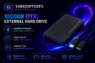 1 TB 1000 GB 1000GB PC External Hard Drive for XBOX ONE Window- UNBRANDED 1TB