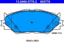 Front Axle ATE 13.0460-5770.2 Brake Pad Set, Disc Brake for Lexus