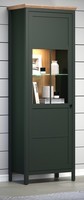 Vitrine Stanton In GrüN Und Evoke Eiche Landhaus Vitrinenschrank Inklusive Led