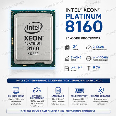 Intel SR3B0 Xeon Platinum 8160 24-Core 33MB 2,1GHz Prozessor