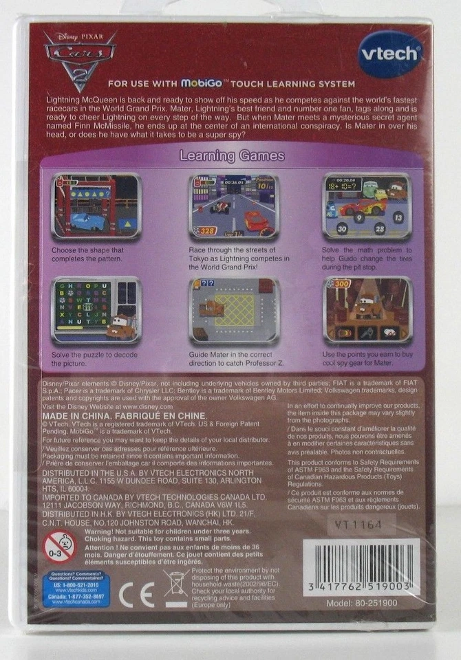 Vtech - Mobigo - Pixar Cars - Touch Learning System - 5-8 Yrs - Brand New - Image 2 of 4