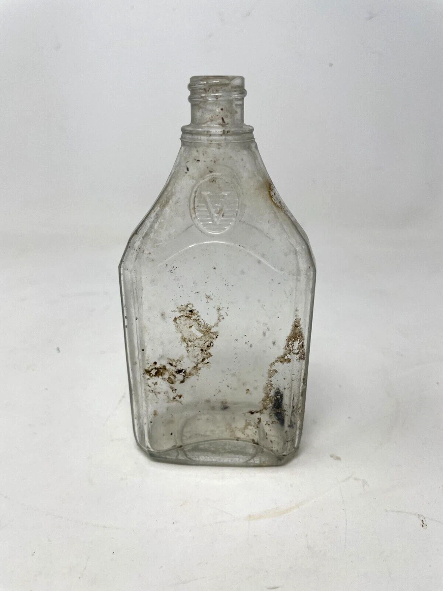 Antique Small Clear Glass Bottle 5 1/4