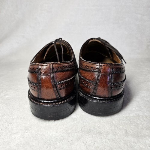 Florsheim Imperial Dress Shoes Mens 8D Brown Leather 93602 Longwing Vintage USA - Picture 4 of 13