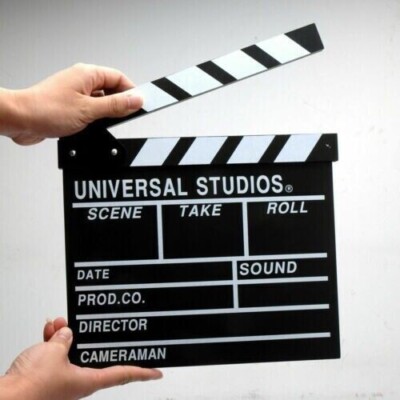 NEW UNIVERSAL STUDIOS MOVIE DIRECTOR'S CLAP BOARD Clapper Clapboard Neu