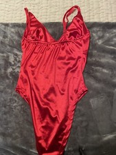 Red Bodysuit Lingerie Fitted Top S