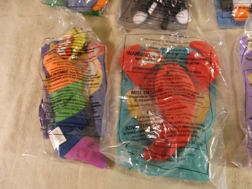 McDonalds Happy Meal Toys ~8 TY Teenie Beanie Babies 1998 ~SEALED - Picture 7 of 10