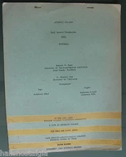 1951 Anderson College Fall Sports Prospectus (Football) Media Information