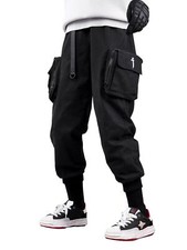 Niepce Techwear Black Pants Cyberpunk Tactical Streetwear Style Jogger Cargo
