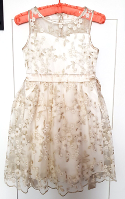 Speechless Girls white and gold occasion dress. Embroidered. Floral. With belt. | eBay Speechless Girls white and gold occasion dress. Embroidered. Floral. With belt. | eBay
