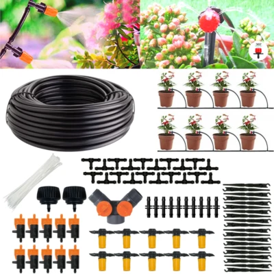 ACQUAVERDE KIT IRRIGAZIONE A GOCCIA GIARDINO IMPIANTO COMPLETO PER 20 VASI + UGELLI CLABER