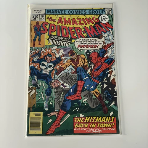 The Amazing Spiderman #174 1977 Punisher appearance, Mid-grade.