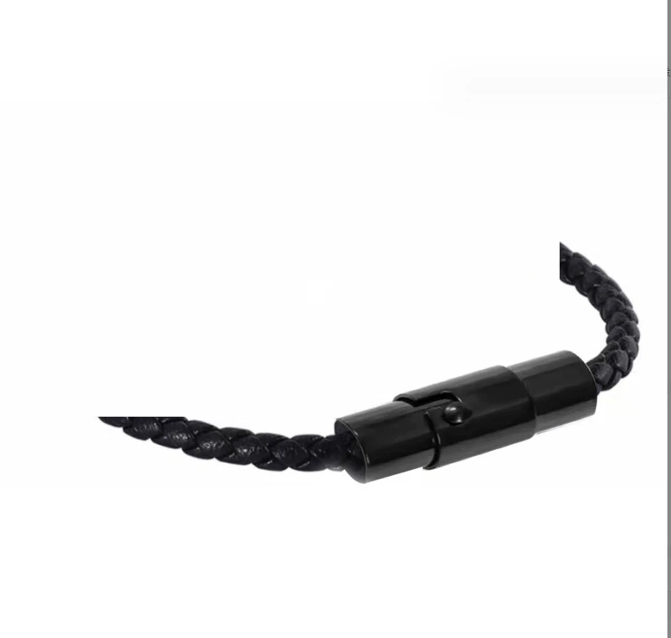 2Pc Stainless Steel Magnetic Clasp Leather Cord Bracelet Connector Clasps 3-10mm - Image 2 of 4