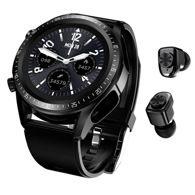 2 In 1 Smart Watch Bluetooth Headset Music Call Bracelet For Android IOS