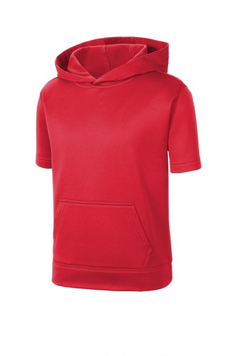 Sport-Tek YST251 Youth Polyester Sport-Wick Fleece Short Sleeve Hooded Pullover - Picture 21 of 45
