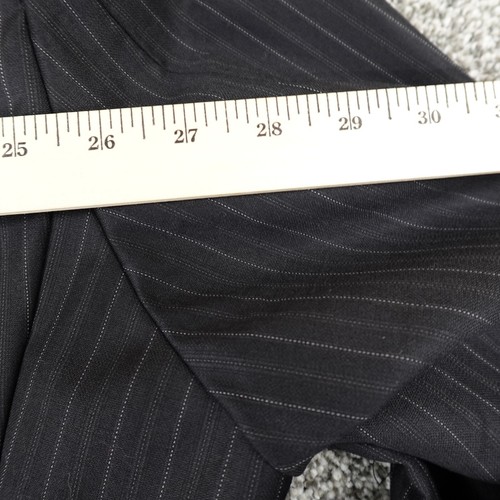 Ralph Lauren Suit Mens 54 Black Gray Wool Jacket Coat Blazer Trouser Pants 50X30 - Picture 20 of 23