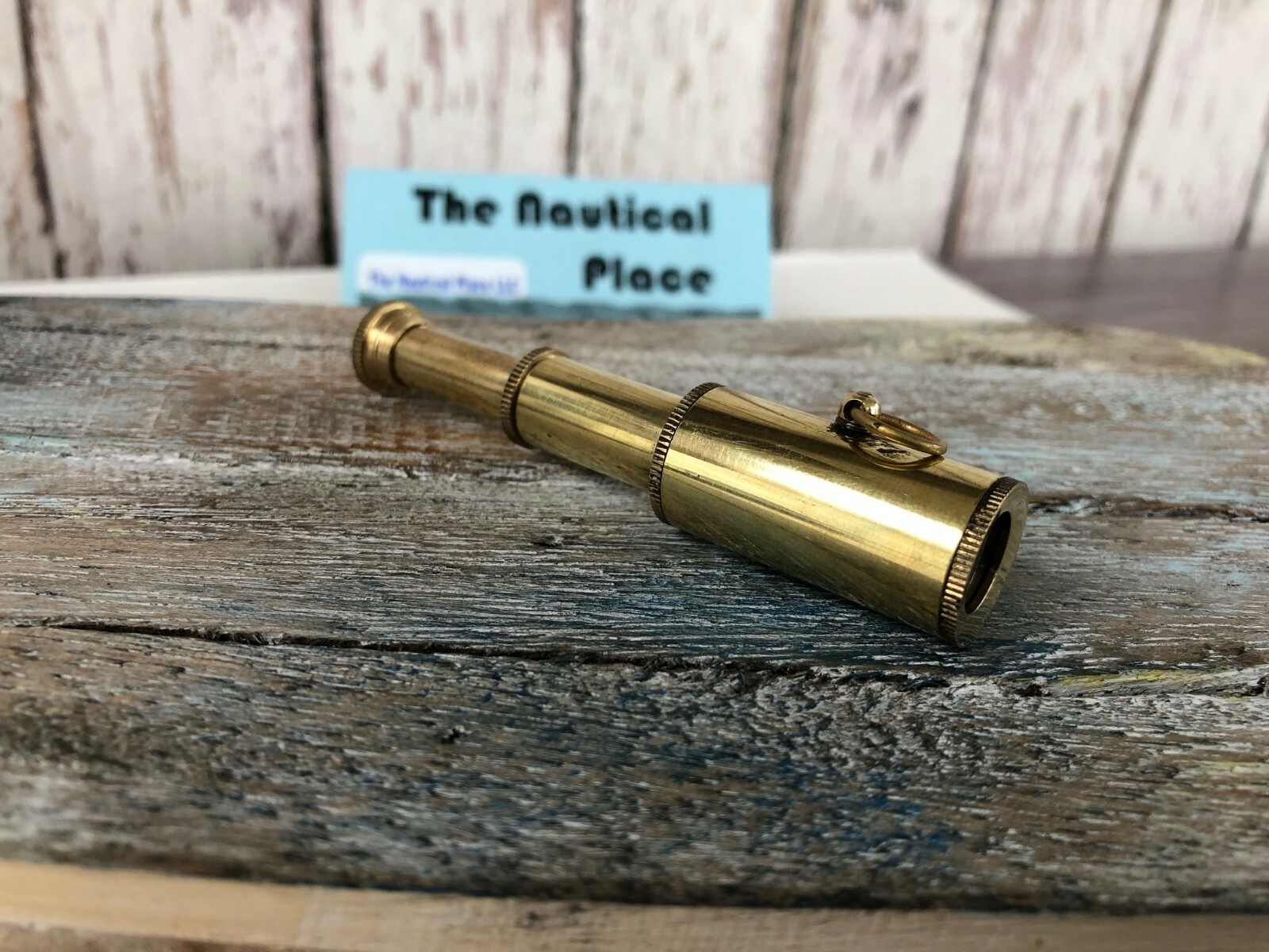 Brass Pocket Telescope Small Hand Held Spyglass Nautical Keychain