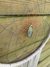 Handmade Boho Dreamcatcher Large Coral And Blue