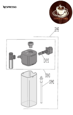 Coperchio Caraffa Latte Macchina Da Caffè Nespresso Vertuo Lattissima Env300 7313293745 - 3