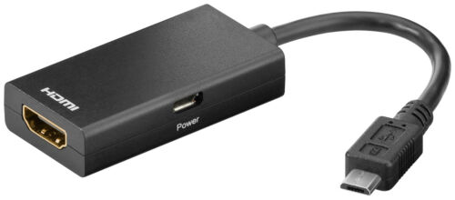MHL Adapter, 5-polig, USB 2.0 Micro-Stecker > HDMI-Buchse - Afbeelding 1 van 1