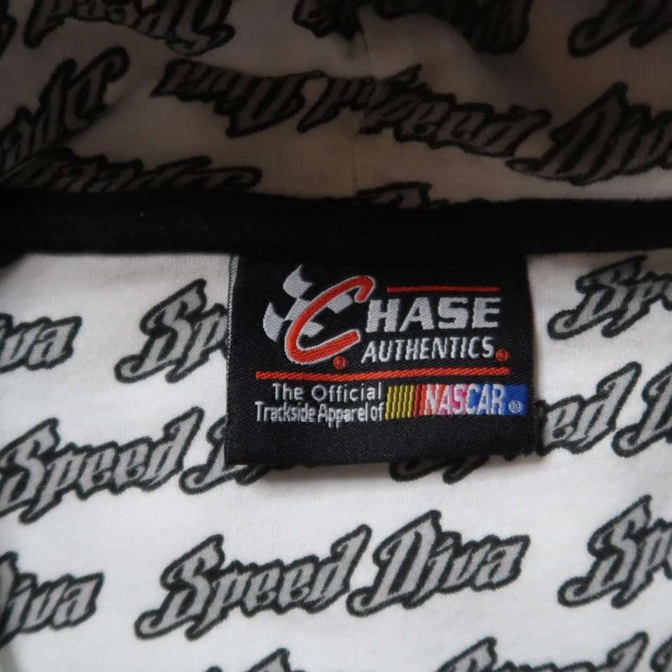 Moletom com capuz feminino Dale Jr zíper completo 2XL cinza com capuz Nascar Speed Diva - Imagem 3 de 4