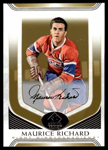 Maurice Richard 2020-21 SP Signature Edition Legends Gold Script #337 Hockey