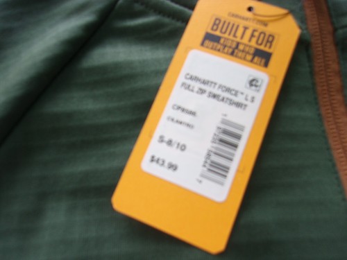 NWT Carhartt long sleeve hooded jacket, boy's S, M, L, XL, $44, green, polyester - Picture 5 of 6