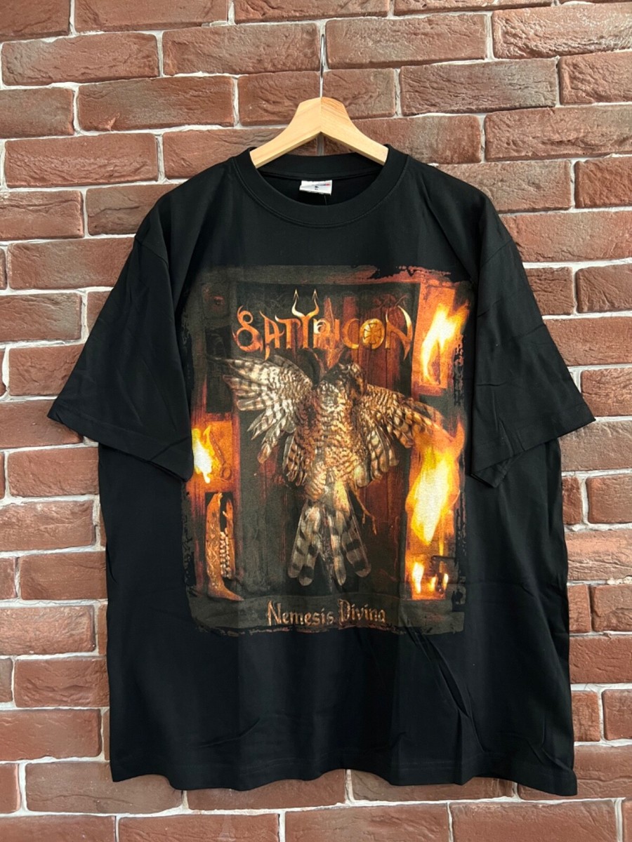 SATYRICON 1996 NEMESIS DIVINA Vintage Black Metal Band Tee NEW XL