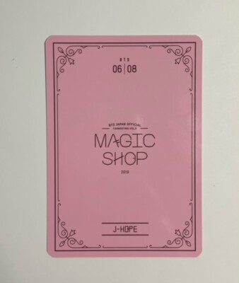 BTS Magic Shop Official 2019 Japan JHope Photocards 5/8-8/8 (you