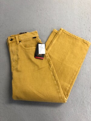 Vans Jeans Kids Boys Medium 10-12 New Baggy Harvest Gold Denim Pants