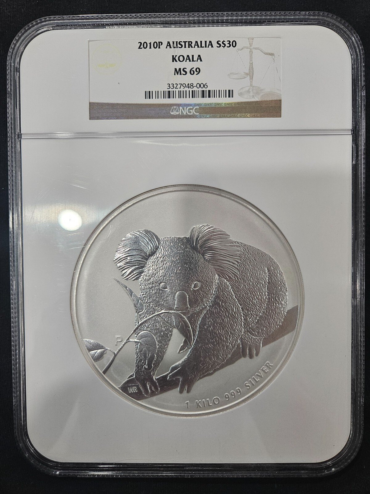 2010-P Australia $30 Silver Koala 1 Kilo NGC MS-69