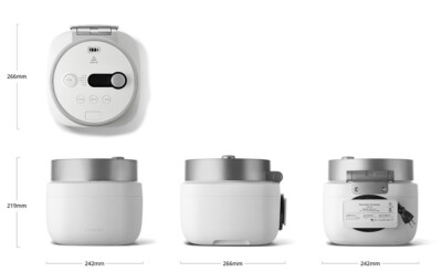 BALMUDA The Gohan White　K08A-WH Balmuda The Gohan 3 Cooked Electric Rice Cooker K08A-WH