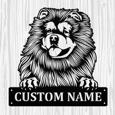 Personalized Chow Chow Metal Sign, Dog Owner Wall Art, Memorial Gift