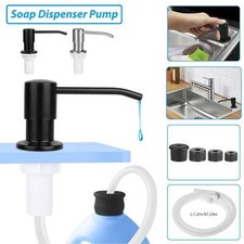 Stainless Steel Soap Dispenser Sink Hand Liquid Pump Bottle Tube DIY Bathroom