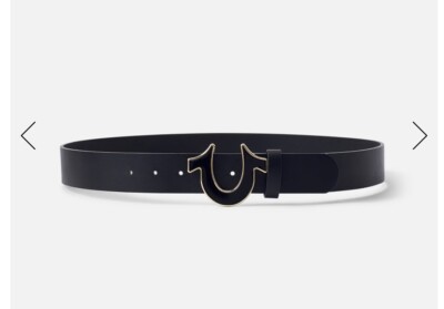 TRUE RELIGION ベルト ブラック サイズ36 True Religion Mens Belt Size 36 Sage II Enamel Horseshoe Black