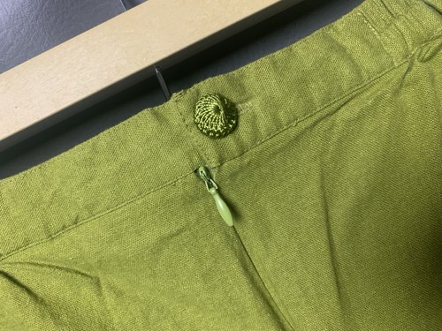 VTG 90s 2 PC Linen Blend Green Jacket & Skirt Fringe Hippie Western, Women's M - Picture 5 of 16