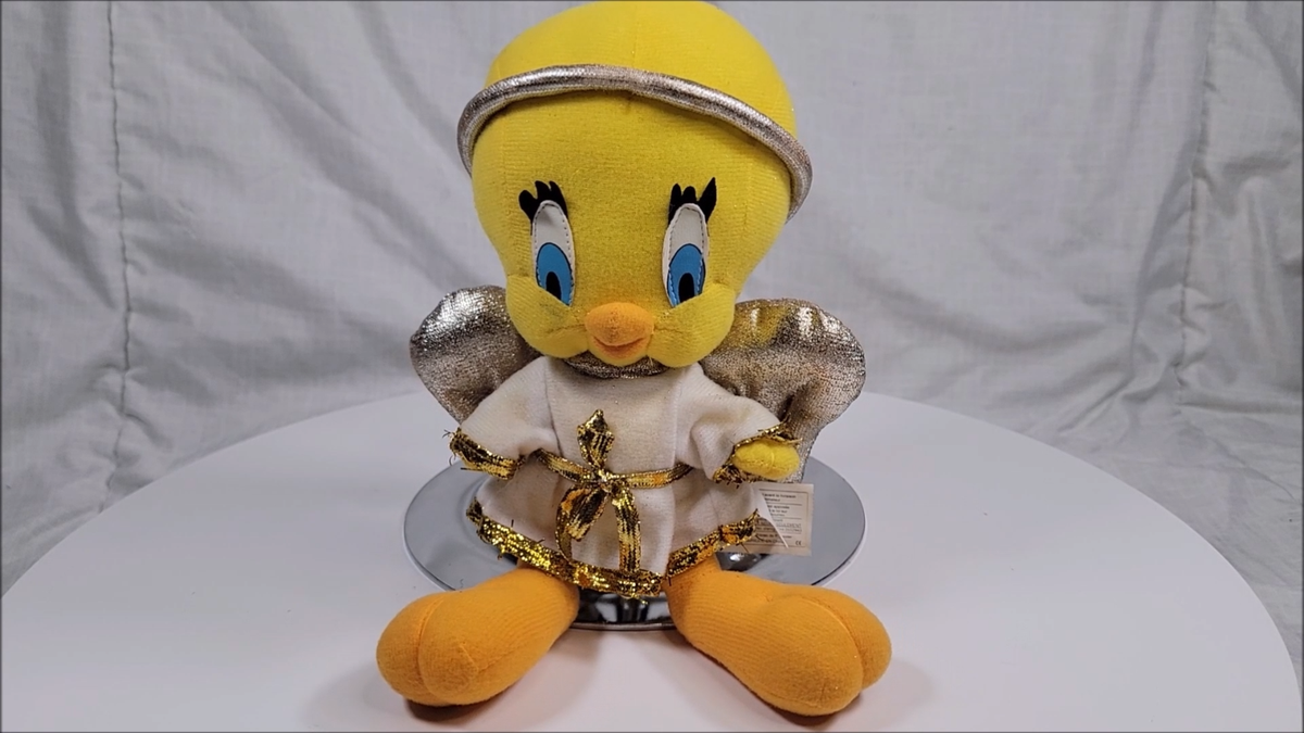 Vintage 1998 Looney Tunes Tweety Bird Angel Plush Toy 10