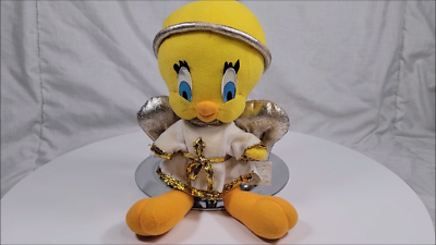Vintage 1998 Looney Tunes Tweety Bird Angel Plush Toy 10