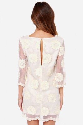 Ark & Company Organza Embroidered Lace Ivory Dress Size Small (4-6) Mini | eBay Ark & Company Organza Embroidered Lace Ivory Dress Size Small (4-6) Mini | eBay