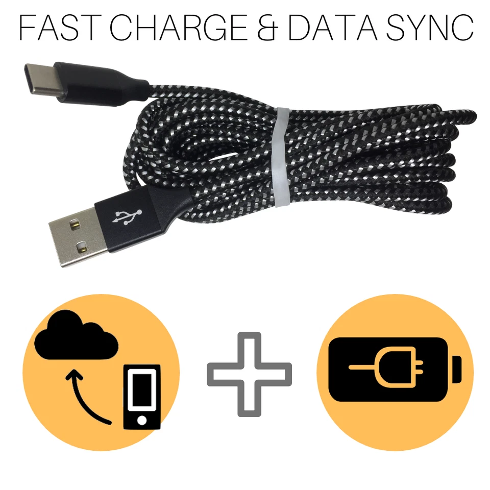 3 Pack 10FT Fast USB Type C Charger Cable For Samsung Galaxy Note20 Ultra 5G S10 - Image 4 of 4