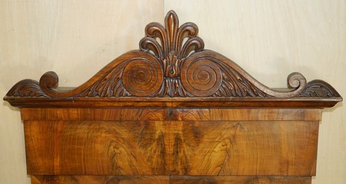 PAIR OF FULLY RESTORED ANTIQUE CIRCA 1815 REGENCY WALNUT CONSOLE TABLES & MIRROR - Picture 6 of 23