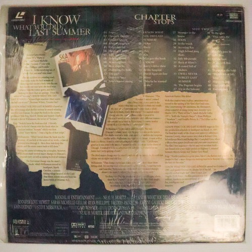 I Know What You Did Last Summer (Laserdisc, 1997) Jennifer Love Hewitt - Horror - Foto 2 di 6