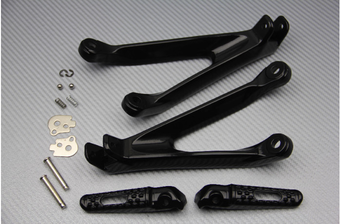 Platines repose-pieds arrière noires pour moto Honda CBR 1000 RR SC59 2012-2016